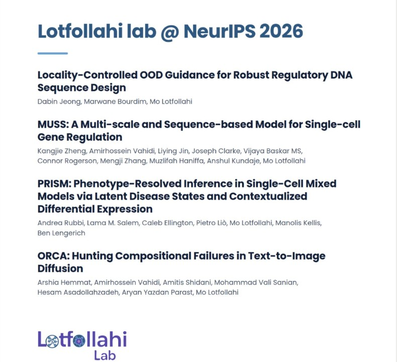 Lotfollahi lab @ NeurIPS 2026